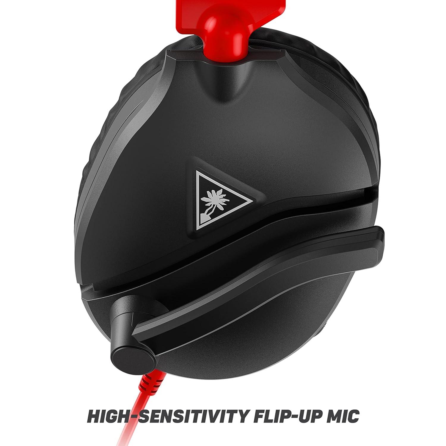 imageTurtle Beach Recon 70 Wired Gaming Headset Licensed for Nintendo Switch 2 Nintendo SwitchLiteOLED Model FliptoMute Mic Adjustable Lightweight OnEar Controls 40mm Drivers Black and WhiteBlackRed
