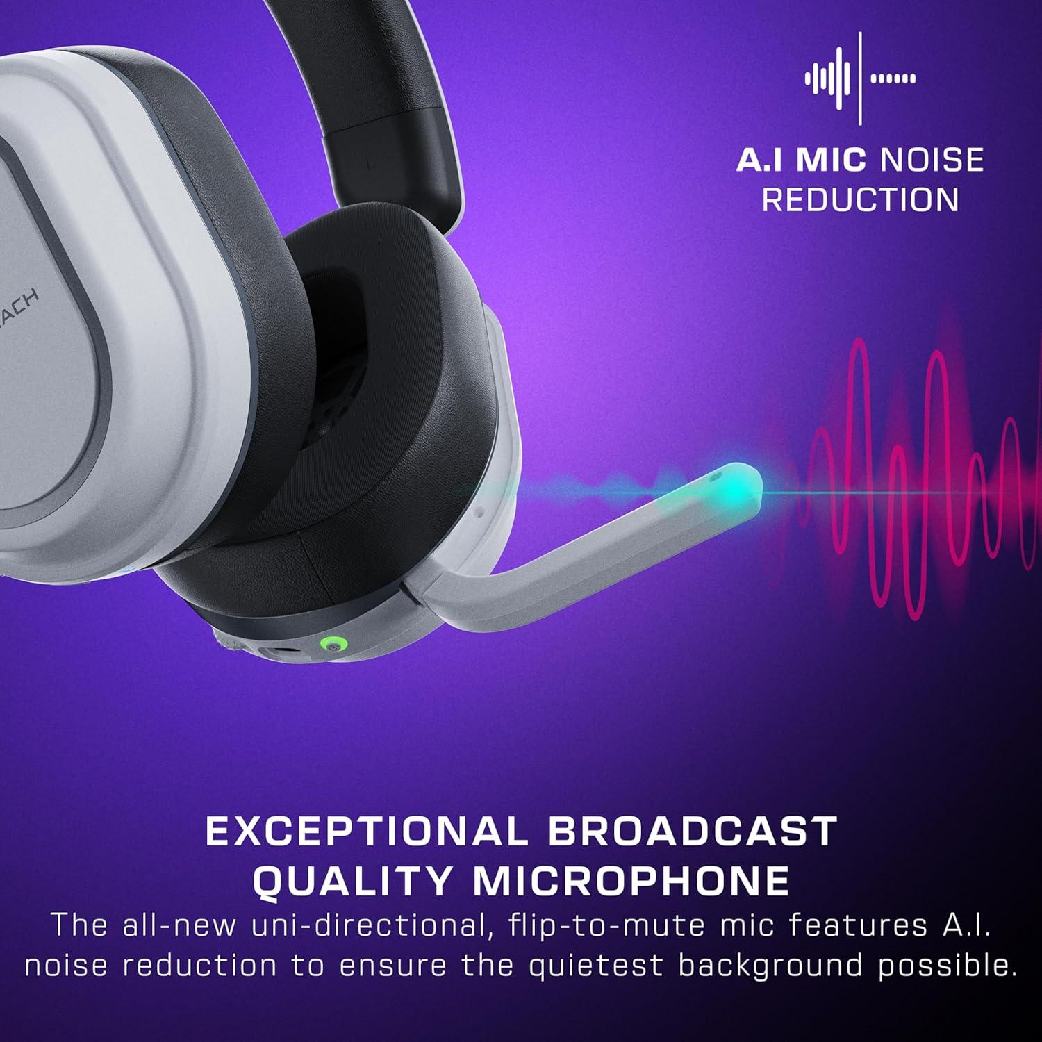 imageTurtle Beach Stealth 700 Gen 3 Wireless Multiplatform Amplified Gaming Headset for PS5 PS4 PC Mobile 60mm Drivers AI NoiseCancelling Mic Bluetooth 80Hr Battery Dual Transmitters BlackWhite