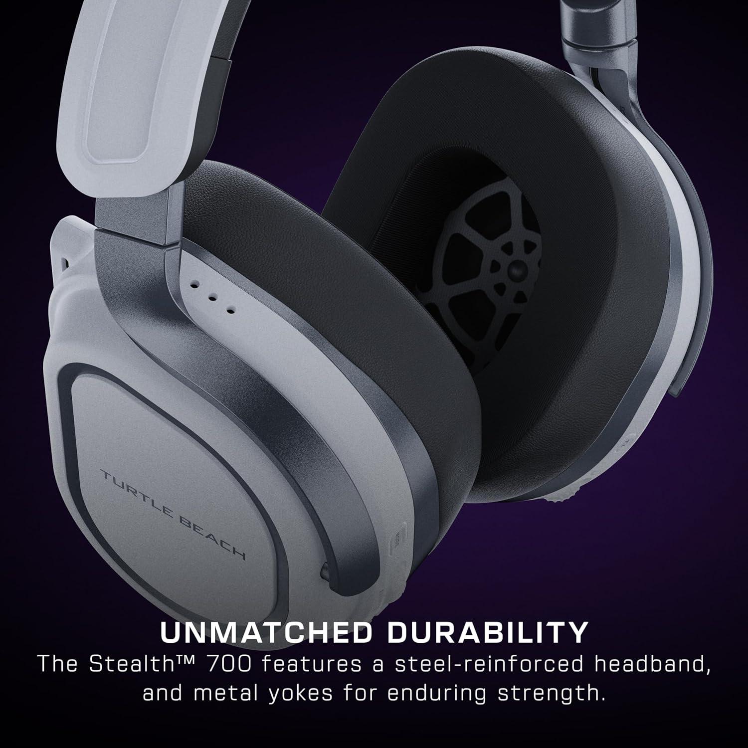 imageTurtle Beach Stealth 700 Gen 3 Wireless Multiplatform Amplified Gaming Headset for PS5 PS4 PC Mobile 60mm Drivers AI NoiseCancelling Mic Bluetooth 80Hr Battery Dual Transmitters BlackWhite