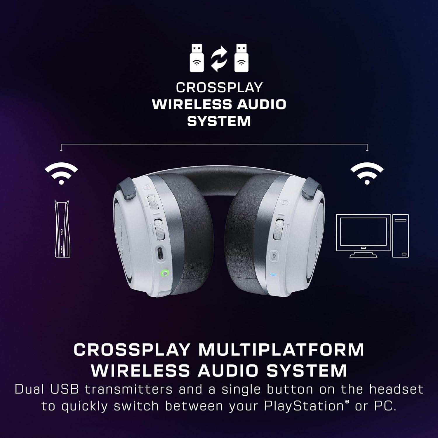 imageTurtle Beach Stealth 700 Gen 3 Wireless Multiplatform Amplified Gaming Headset for PS5 PS4 PC Mobile 60mm Drivers AI NoiseCancelling Mic Bluetooth 80Hr Battery Dual Transmitters BlackWhite