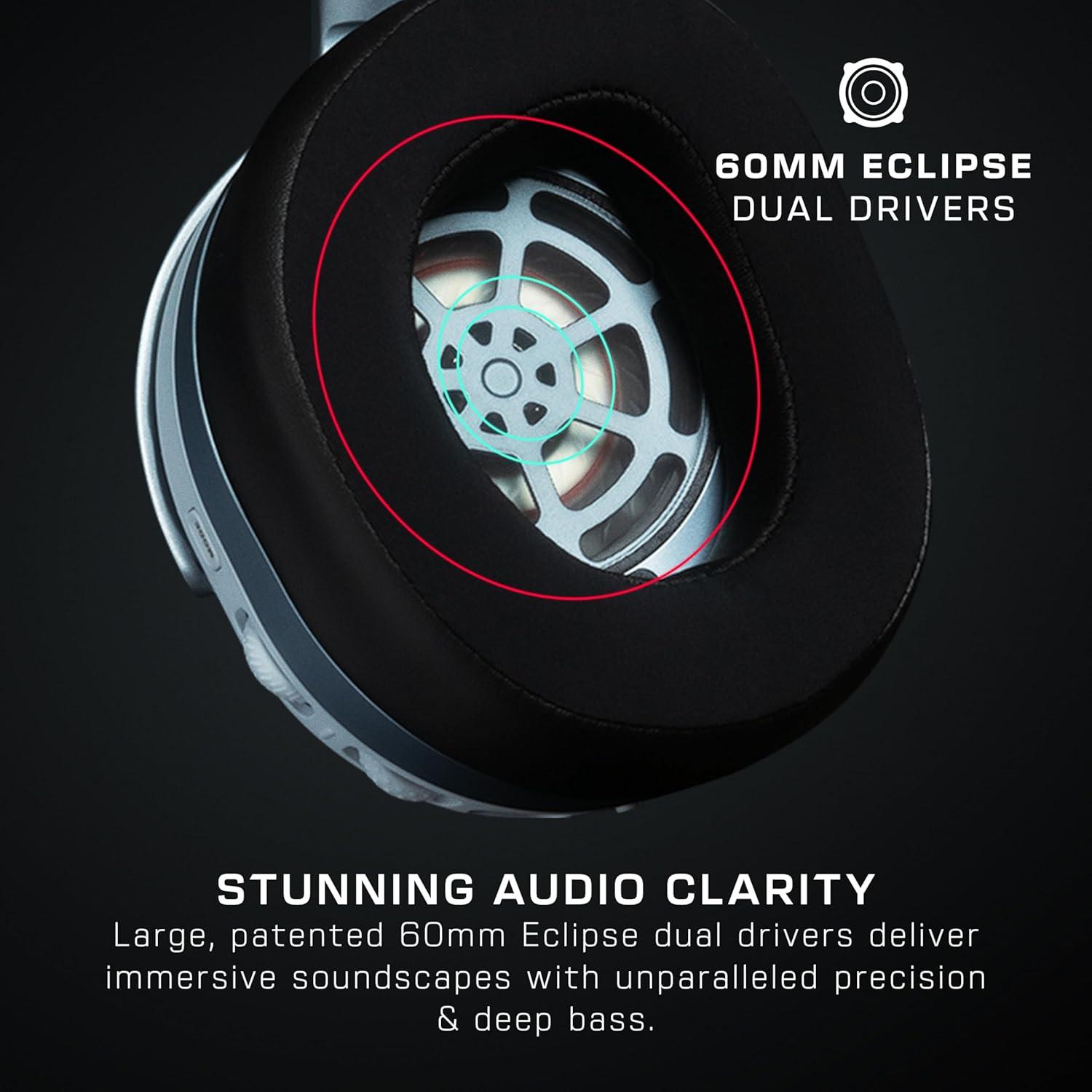 imageTurtle Beach Stealth 700 Gen 3 Wireless Multiplatform Amplified Gaming Headset for PS5 PS4 PC Mobile 60mm Drivers AI NoiseCancelling Mic Bluetooth 80Hr Battery Dual Transmitters BlackWhite