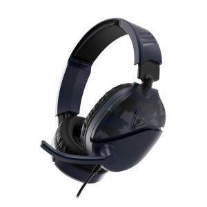 Turtle Beach Recon 70 Wired Gaming Headset – Licensed for Nintendo Switch 2, Nintendo Switch/Lite/OLED Model, Flip-to-Mute Mic, Adjustable, Lightweight, On-Ear Controls, 40mm Drivers, Black and White(Blue Camo)