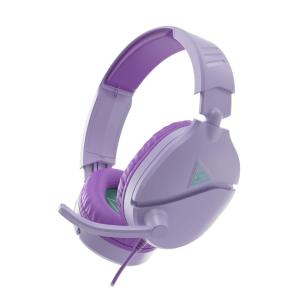 Turtle Beach Recon 70 Wired Gaming Headset – Licensed for Nintendo Switch 2, Nintendo Switch/Lite/OLED Model, Flip-to-Mute Mic, Adjustable, Lightweight, On-Ear Controls, 40mm Drivers, Black and White(Lavender)