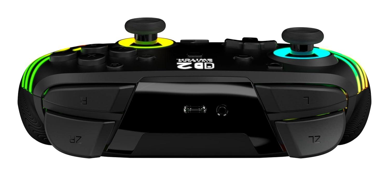 imageTurtle Beach Afterglow Wave Wireless RGB Gaming Controller Officially Licensed for Nintendo Switch 2 Nintendo SwitchSwitch LiteOLED TMR Thumbsticks Customizable Lighting BlackBlack