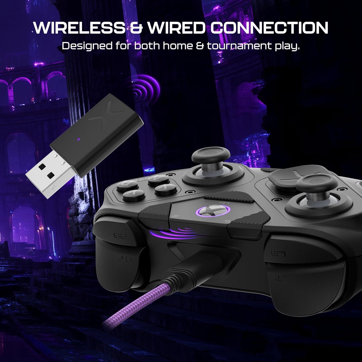 imageTurtle Beach Victrix Pro BFG Reloaded Wireless Gaming Controller Licensed for Xbox Series XS Xbox One PC Gamepad Bluetooth Fightpad HallEffect ThumbsticksTriggers Customizable Controls WhiteBlack
