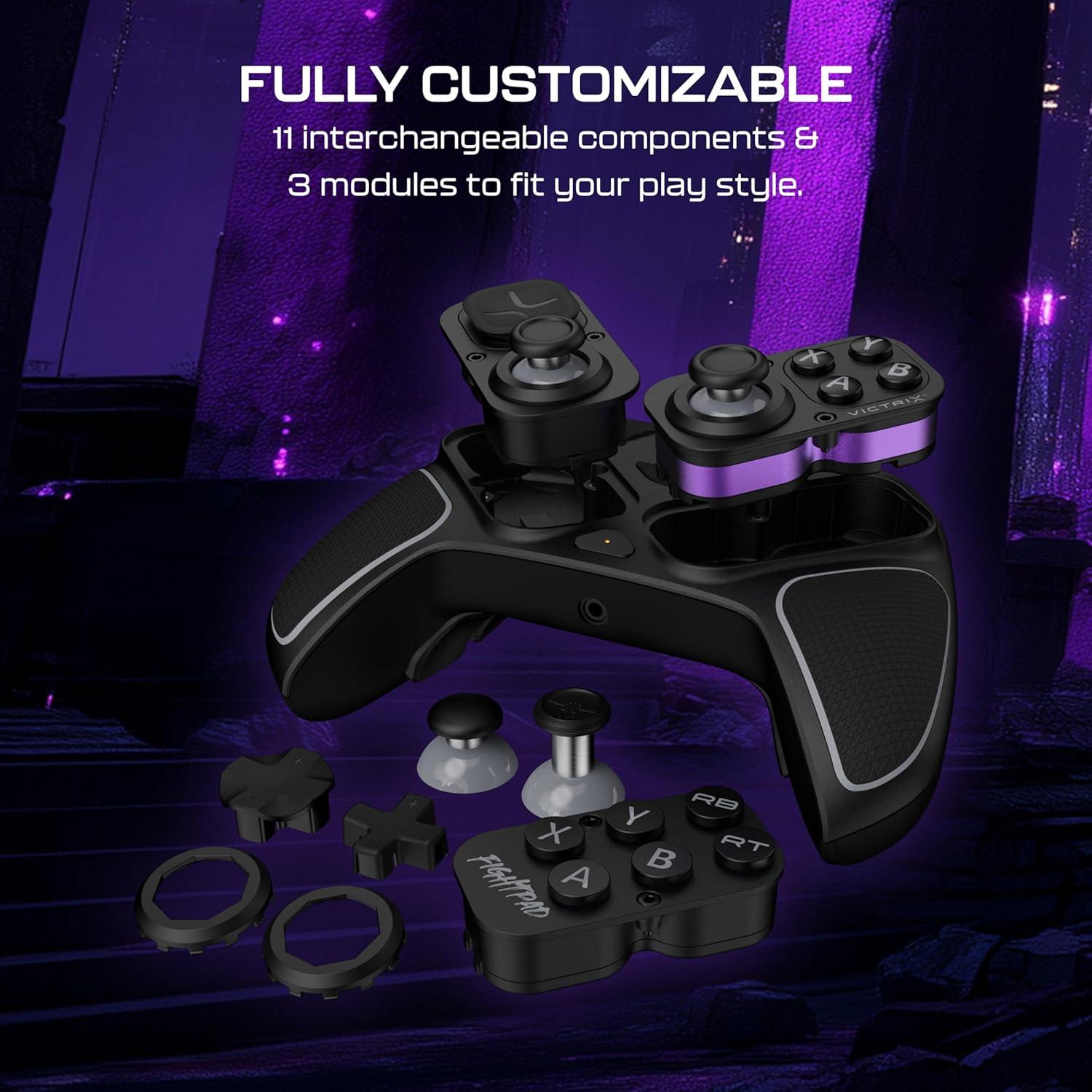 imageTurtle Beach Victrix Pro BFG Reloaded Wireless Gaming Controller Licensed for Xbox Series XS Xbox One PC Gamepad Bluetooth Fightpad HallEffect ThumbsticksTriggers Customizable Controls WhiteBlack