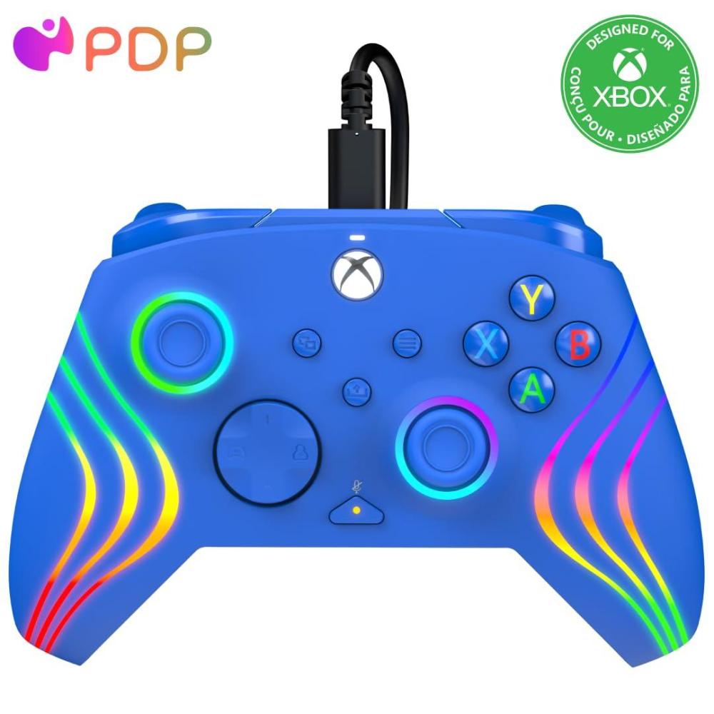 imagePDP Gaming Afterglow Wave Enhanced Wired Controller for Xbox Series XS Xbox One Windows 1011 PC Advanced Programmable Gamepad Customizable Lighting Licensed by Microsoft Companion App BlackBlue