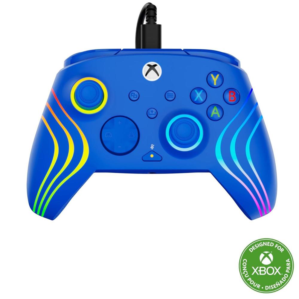 imageTurtle Beach Afterglow Wave Wired RGB Gaming Controller  Licensed for Xbox Series XS Xbox One amp Windows PCs  Mappable Buttons HallEffect Hair Triggers Companion App  GreyBlue