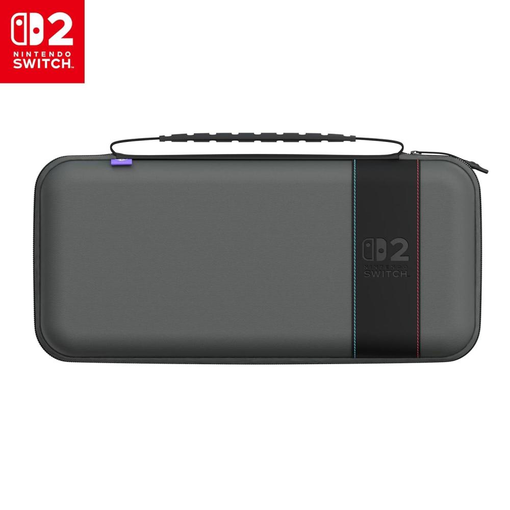 imageTurtle Beach PlayTrek Travel Case Officially Licensed for Nintendo Switch 2 Nintendo SwitchOLED Hard Shell Carrying Case Game Card Case Cover Storage Protection  Stellar WhiteCharcoal Black