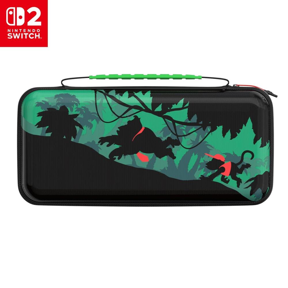 imageTurtle Beach PlayTrek Travel Case Officially Licensed for Nintendo Switch 2 Nintendo SwitchOLED Hard Shell Carrying Case Game Card Case Storage Protection  Mario Bricks RedBlueDonkey Kong