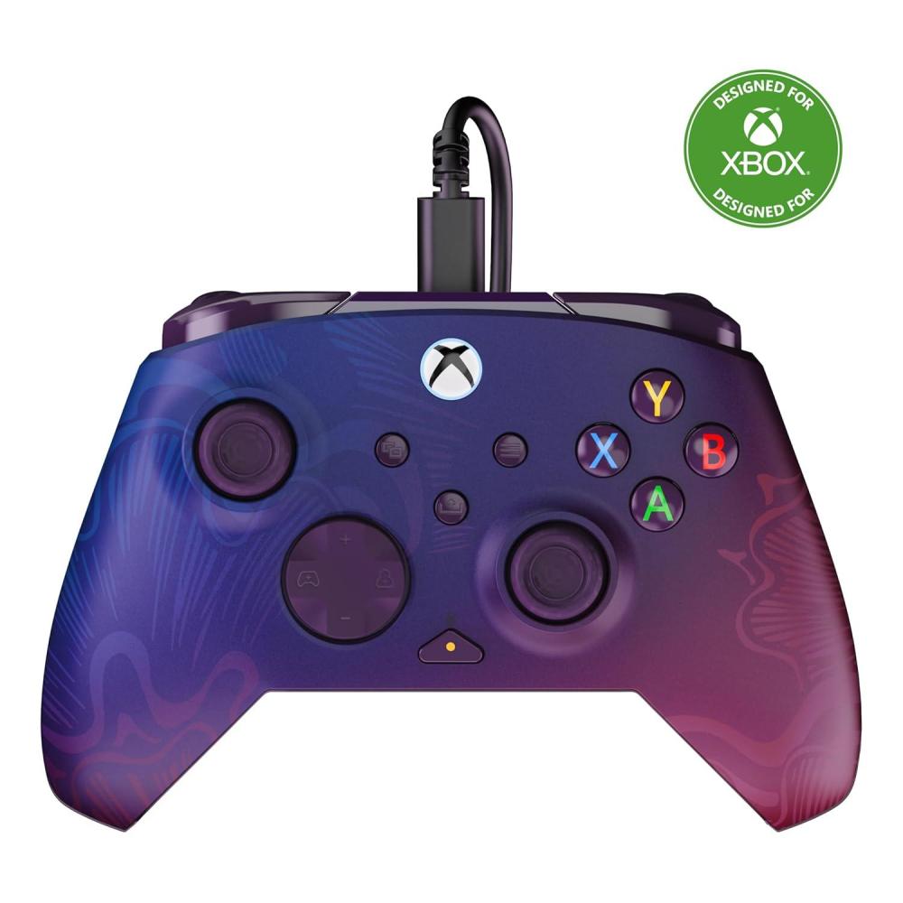 imageTurtle Beach Rematch Advanced Wired Gaming Controller Licensed for Xbox Series XS Xbox One Windows PC  Glow Remappable Buttons Hair Triggers Audio Controls Impulse Triggers  Cherry BlossomPurple Fade