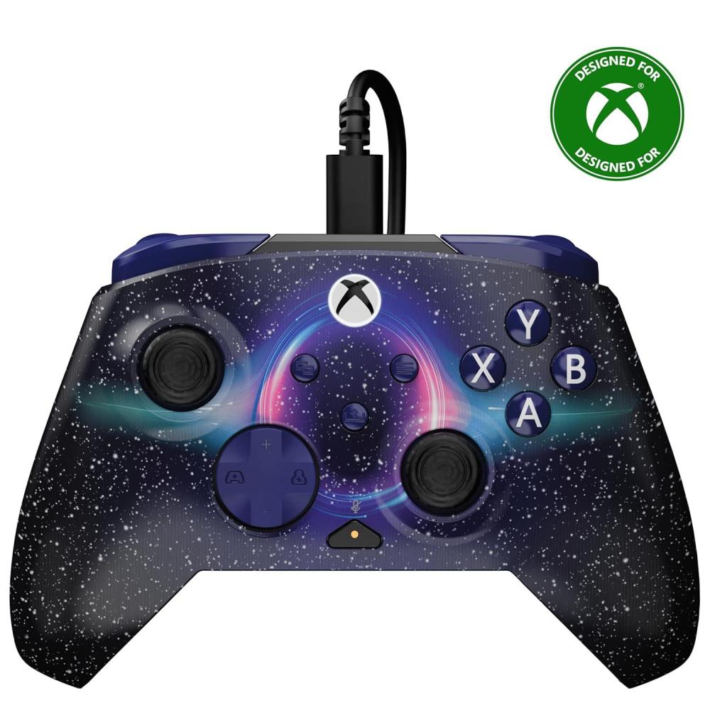 imageTurtle Beach Rematch Advanced Wired Gaming Controller Licensed for Xbox Series XS Xbox One Windows PC  Glow Remappable Buttons Hair Triggers Audio Controls Impulse Triggers  Cherry BlossomDark Cosmos Reveal