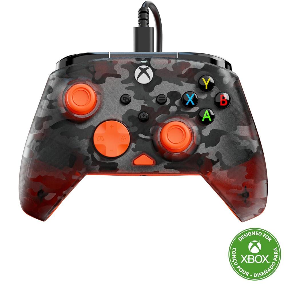 imageTurtle Beach Rematch Core Wired Gaming Controller  Licensed for Xbox Series XS Xbox One amp Windows PCs  Audio Controls Rumble Motors amp Impulse Triggers Companion App  BlackGreenGhost Black CamoOrange