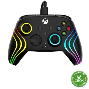Turtle Beach Afterglow Wave Wired RGB Gaming Controller – Licensed for Xbox Series X|S, Xbox One & Windows PCs – Mappable Buttons, Hall-Effect Hair Triggers, Companion App – Grey(Black)