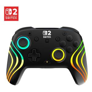Turtle Beach Afterglow Wave Wireless RGB Gaming Controller – Officially Licensed for Nintendo Switch 2, Nintendo Switch/Switch Lite/OLED – TMR Thumbsticks, Customizable Lighting – Black(Black)