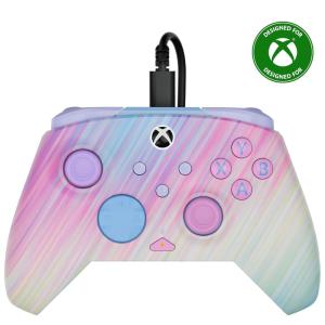 Turtle Beach Rematch Advanced Wired Gaming Controller Licensed for Xbox Series X|S, Xbox One, Windows PC – Glow, Remappable Buttons, Hair Triggers, Audio Controls, Impulse Triggers – Cherry Blossom(Cotton Candy)