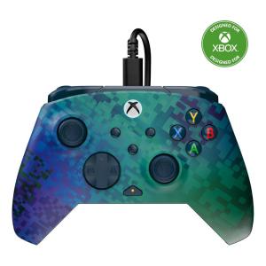 Turtle Beach Rematch Advanced Wired Gaming Controller Licensed for Xbox Series X|S, Xbox One, Windows PC – Glow, Remappable Buttons, Hair Triggers, Audio Controls, Impulse Triggers – Cherry Blossom(Glitch Green)