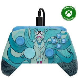 Turtle Beach Rematch Advanced Wired Gaming Controller Licensed for Xbox Series X|S, Xbox One, Windows PC – Glow, Remappable Buttons, Hair Triggers, Audio Controls, Impulse Triggers – Cherry Blossom(Blue Kitsune)