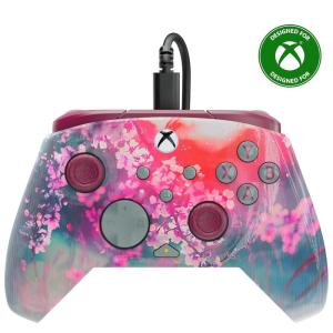 Turtle Beach Rematch Advanced Wired Gaming Controller Licensed for Xbox Series X|S, Xbox One, Windows PC – Glow, Remappable Buttons, Hair Triggers, Audio Controls, Impulse Triggers – Cherry Blossom(Kyoto Bloom Reveal)