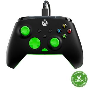 Turtle Beach Rematch Core Wired Gaming Controller – Licensed for Xbox Series X|S, Xbox One & Windows PCs – Audio Controls, Rumble Motors & Impulse Triggers, Companion App – Black/Green(Black/Green)