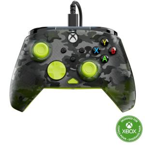 Turtle Beach Rematch Core Wired Gaming Controller – Licensed for Xbox Series X|S, Xbox One & Windows PCs – Audio Controls, Rumble Motors & Impulse Triggers, Companion App – Black/Green(Ghost Black Camo/Yellow)