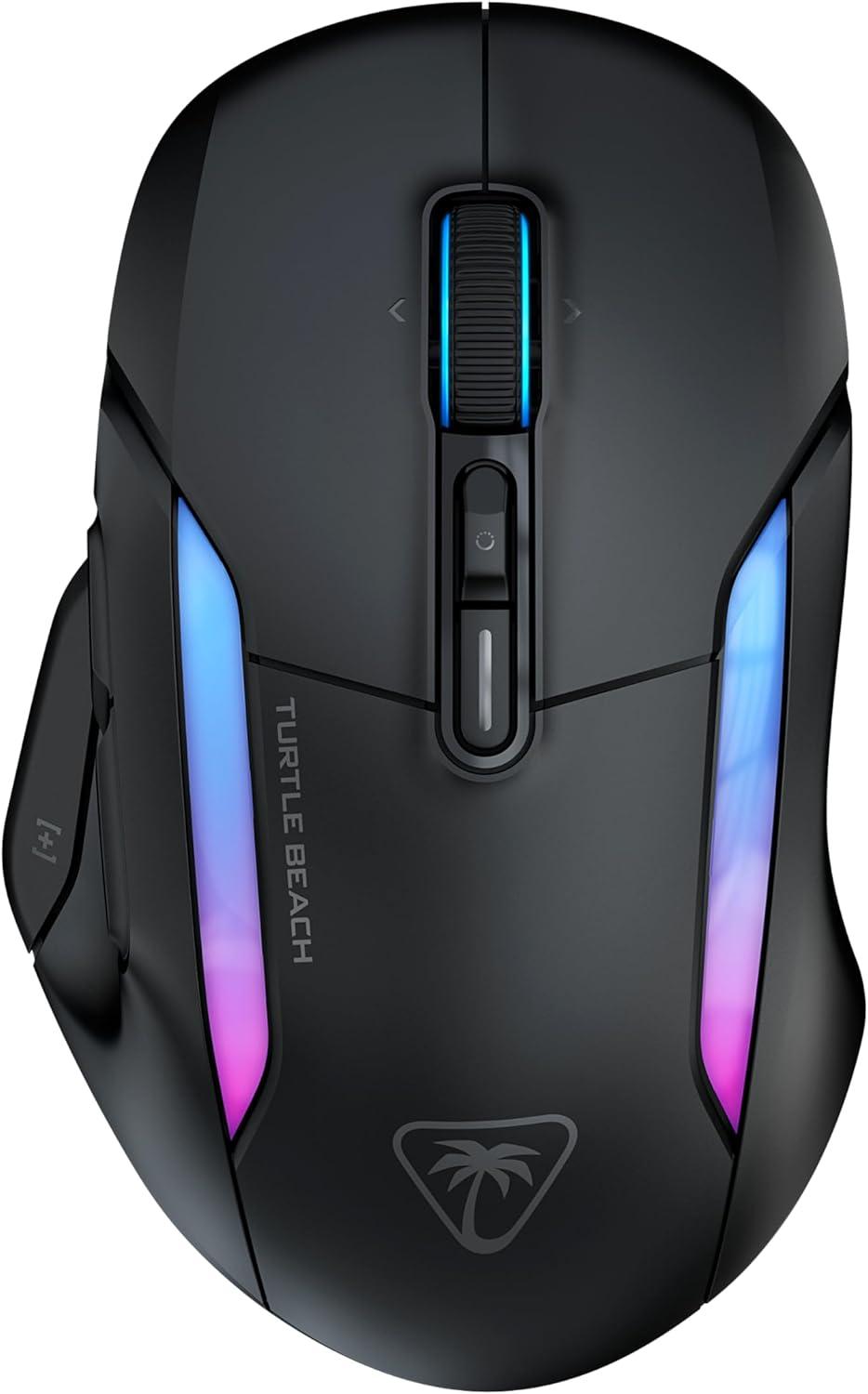 imageTurtle Beach Burst II Air Wireless Gaming Mouse 47g Ultra Lightweight Optical Switches 26000 DPI Optical Sensor 120hour Rechargeable Battery Symmetrical Design Bluetooth USBC Cable BlackAsh Black
