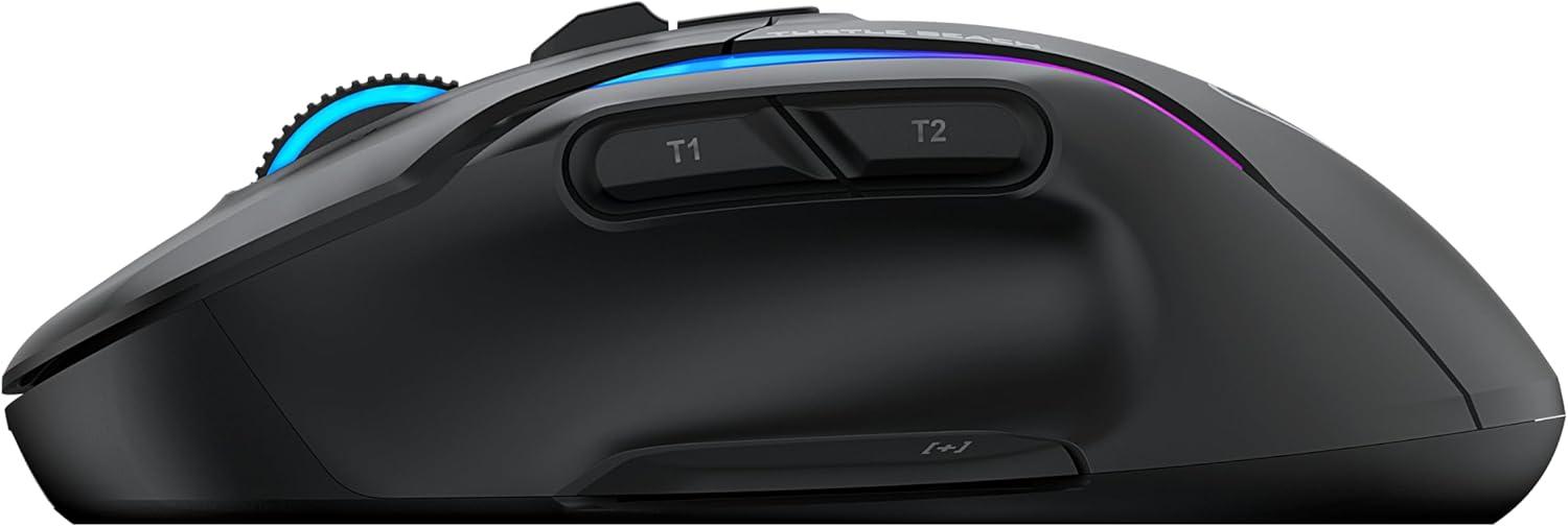 imageTurtle Beach Burst II Air Wireless Gaming Mouse 47g Ultra Lightweight Optical Switches 26000 DPI Optical Sensor 120hour Rechargeable Battery Symmetrical Design Bluetooth USBC Cable BlackAsh Black