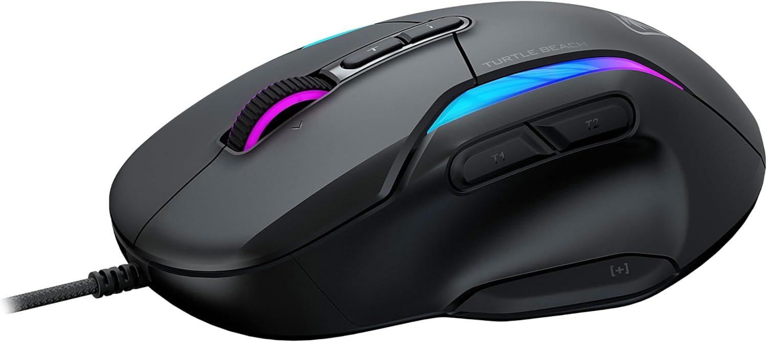 imageTurtle Beach Burst II Air Wireless Gaming Mouse 47g Ultra Lightweight Optical Switches 26000 DPI Optical Sensor 120hour Rechargeable Battery Symmetrical Design Bluetooth USBC Cable BlackAsh Black