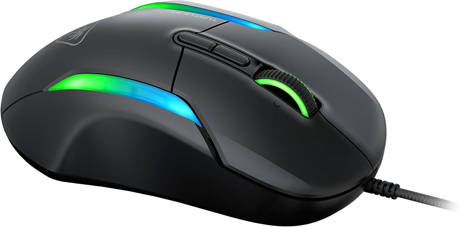 imageTurtle Beach Burst II Air Wireless Gaming Mouse 47g Ultra Lightweight Optical Switches 26000 DPI Optical Sensor 120hour Rechargeable Battery Symmetrical Design Bluetooth USBC Cable BlackAsh Black