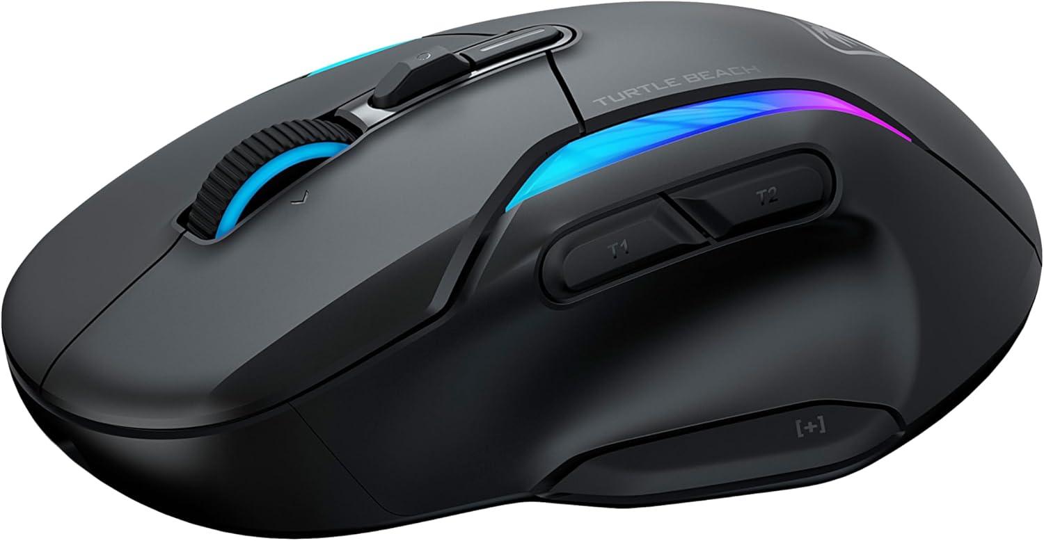 imageTurtle Beach Burst II Air Wireless Gaming Mouse 47g Ultra Lightweight Optical Switches 26000 DPI Optical Sensor 120hour Rechargeable Battery Symmetrical Design Bluetooth USBC Cable BlackAsh Black