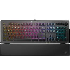 Turtle Beach Vulcan II – Full-Size PC Gaming Keyboard, Titan II Mechanical Switches, Customizable RGB Illuminated Keys, Detachable Palm Rest, Media Controls, Aluminum Top Plate, Numpad – White(Black)