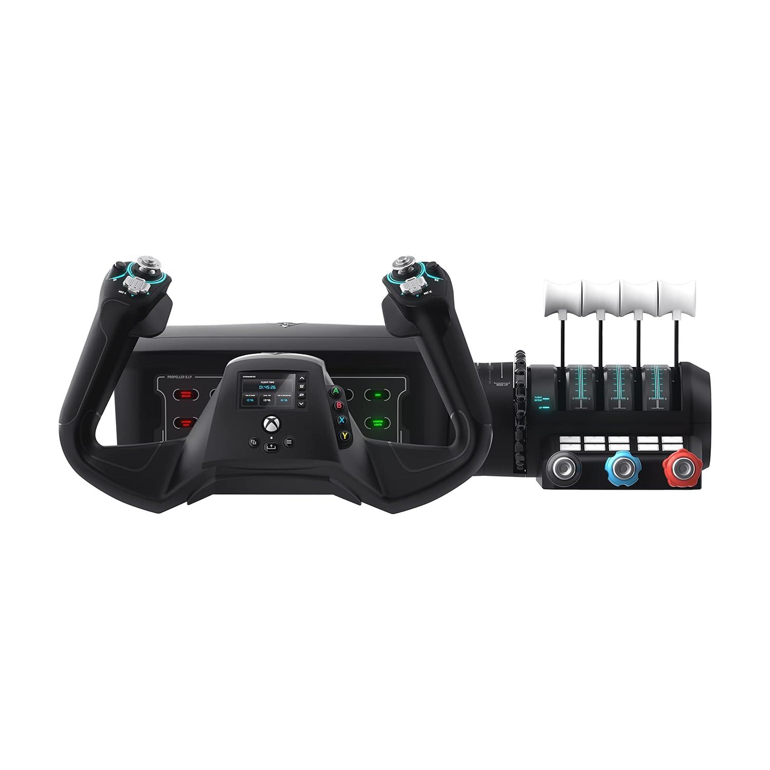 imageTurtle Beach VelocityOne Flight Universal Control System Xbox Series X amp Xbox Series S Xbox One amp Windows 10 amp 11 PCs with Yoke Handle Throttle Quadrant Trim Wheel amp Rudder ControlsUniversal Control System