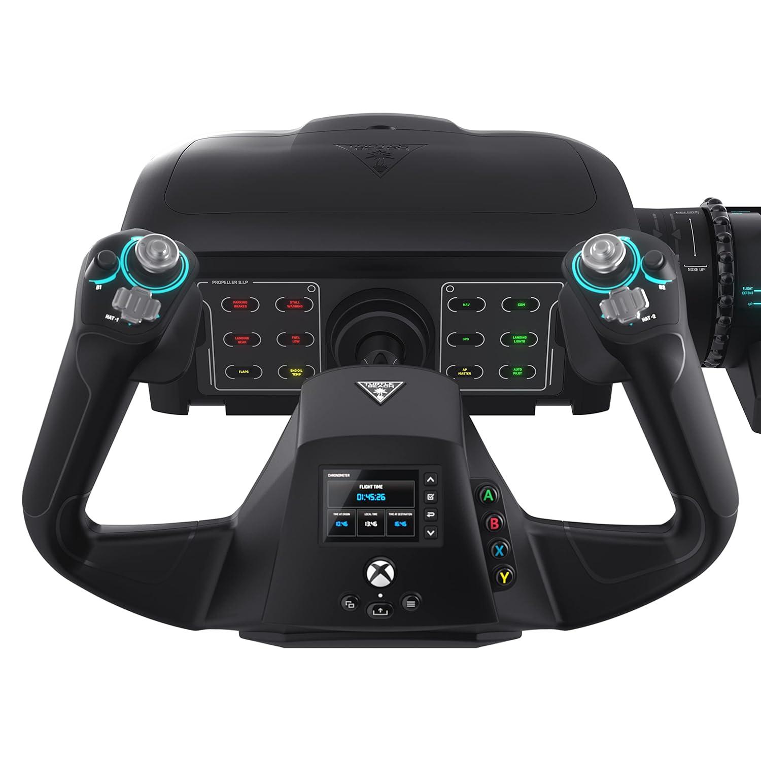 imageTurtle Beach VelocityOne Flight Universal Control System Xbox Series X amp Xbox Series S Xbox One amp Windows 10 amp 11 PCs with Yoke Handle Throttle Quadrant Trim Wheel amp Rudder ControlsUniversal Control System