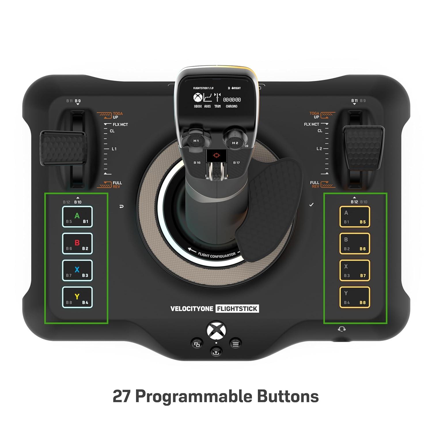 imageTurtle Beach VelocityOne Flight Universal Control System Xbox Series X amp Xbox Series S Xbox One amp Windows 10 amp 11 PCs with Yoke Handle Throttle Quadrant Trim Wheel amp Rudder ControlsUniversal Simulation Controller