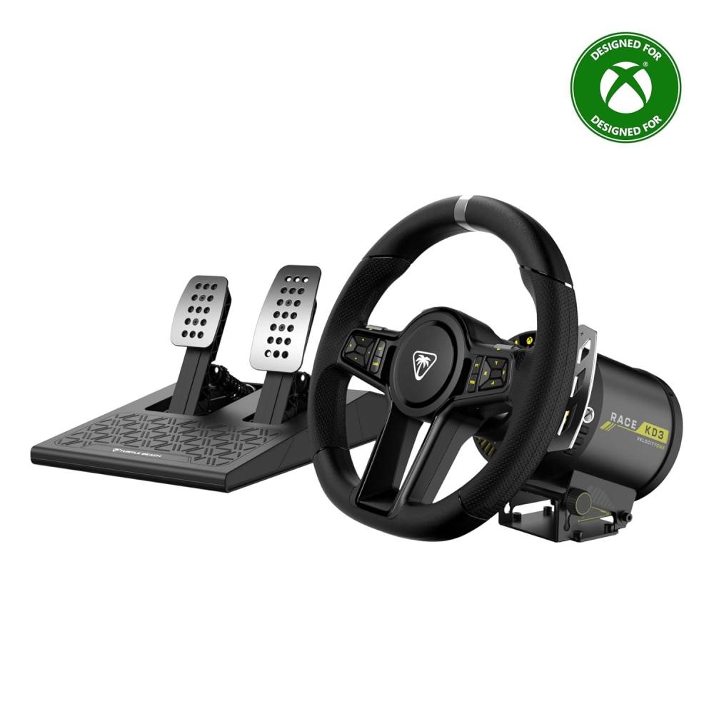 imageTurtle Beach VelocityOne FRX Formula Wheel for Xbox Series XS Xbox One amp Windows PC  For VelocityOne Race amp VelocityOne KD3 Wheelbases HallEffect Clutch Paddles Magnetic Paddle Shifters BlackRace Wheel  Pedal System