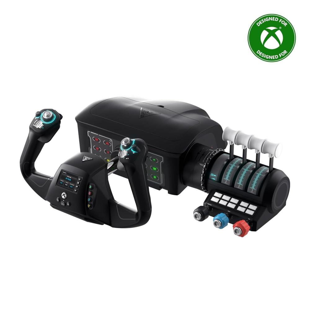 imageTurtle Beach VelocityOne Flight Universal Control System Xbox Series X amp Xbox Series S Xbox One amp Windows 10 amp 11 PCs with Yoke Handle Throttle Quadrant Trim Wheel amp Rudder ControlsUniversal Control System