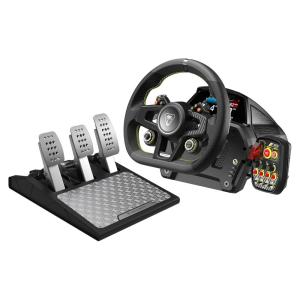 Turtle Beach VelocityOne Race Wheel & Pedal System Licensed for Xbox Series X|S, Xbox One, Windows PCs – 7.2Nm Direct Drive Force Feedback, 3 Pedals & Magnetic Paddle Shifters, Hall Effect Sensors(Premium Race Wheel & Pedal System)