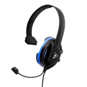 Turtle Beach Recon Chat PlayStation Headset – PS5, PS4, Xbox Series X, Xbox Series S, Xbox One, Mobile & PC with 3.5mm – Glasses Friendly, High-Sensitivity Mic, Black/Blue(Black)