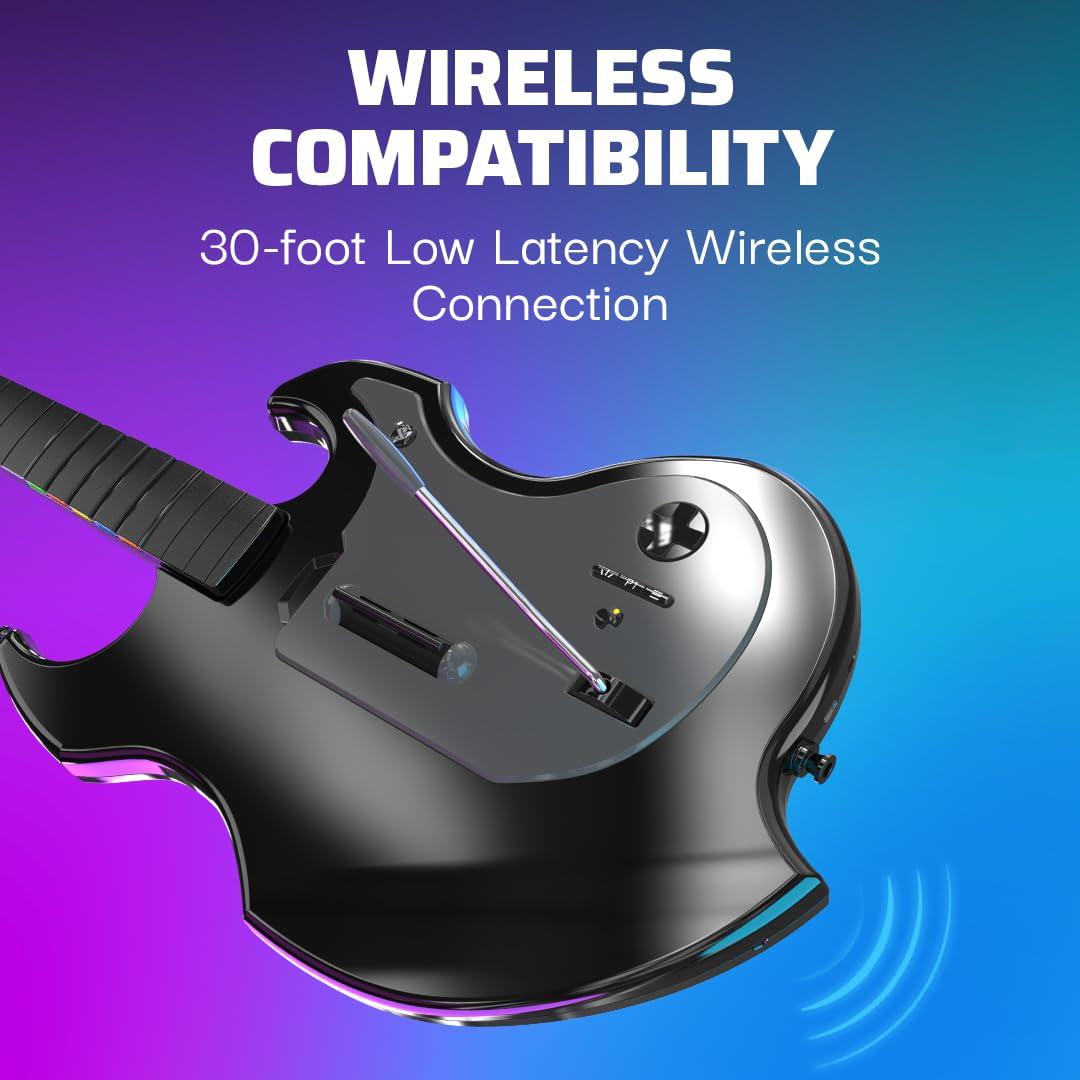 imagePDP Riffmaster Wireless Guitar Controller for Nintendo Switch Nintendo Switch 2 LiteOLED Fortnite Festival Rechargeable Battery Officially Licensed BlackPLAYSTATION