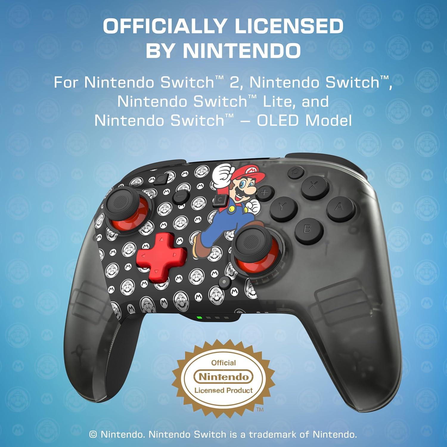 imageTurtle Beach Rematch Wireless Controller Mario amp Luigi Officially Licensed for Nintendo Switch 2 Nintendo Switch TMR Thumbsticks Customizable RGB Rechargeable BatterySuper Mario Jump