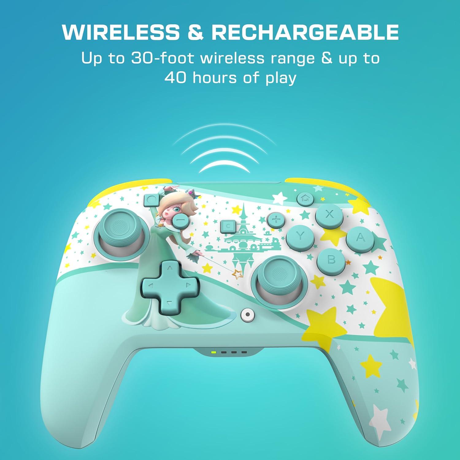 imageTurtle Beach Rematch Wireless Controller Mario amp Luigi Officially Licensed for Nintendo Switch 2 Nintendo Switch TMR Thumbsticks Customizable RGB Rechargeable BatteryRosalina Teal