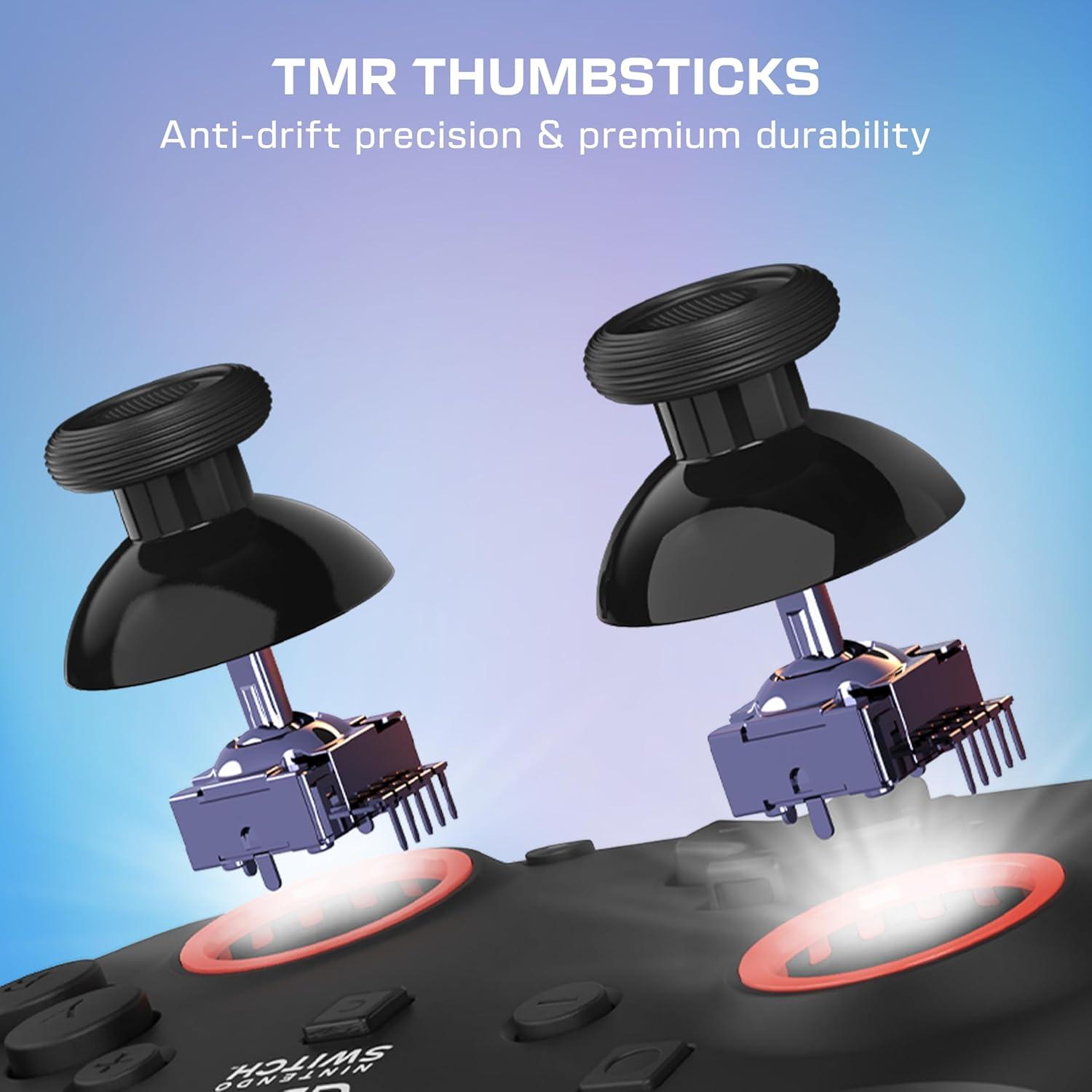 imageTurtle Beach Rematch Wireless Controller Mario amp Luigi Officially Licensed for Nintendo Switch 2 Nintendo Switch TMR Thumbsticks Customizable RGB Rechargeable BatteryBlack