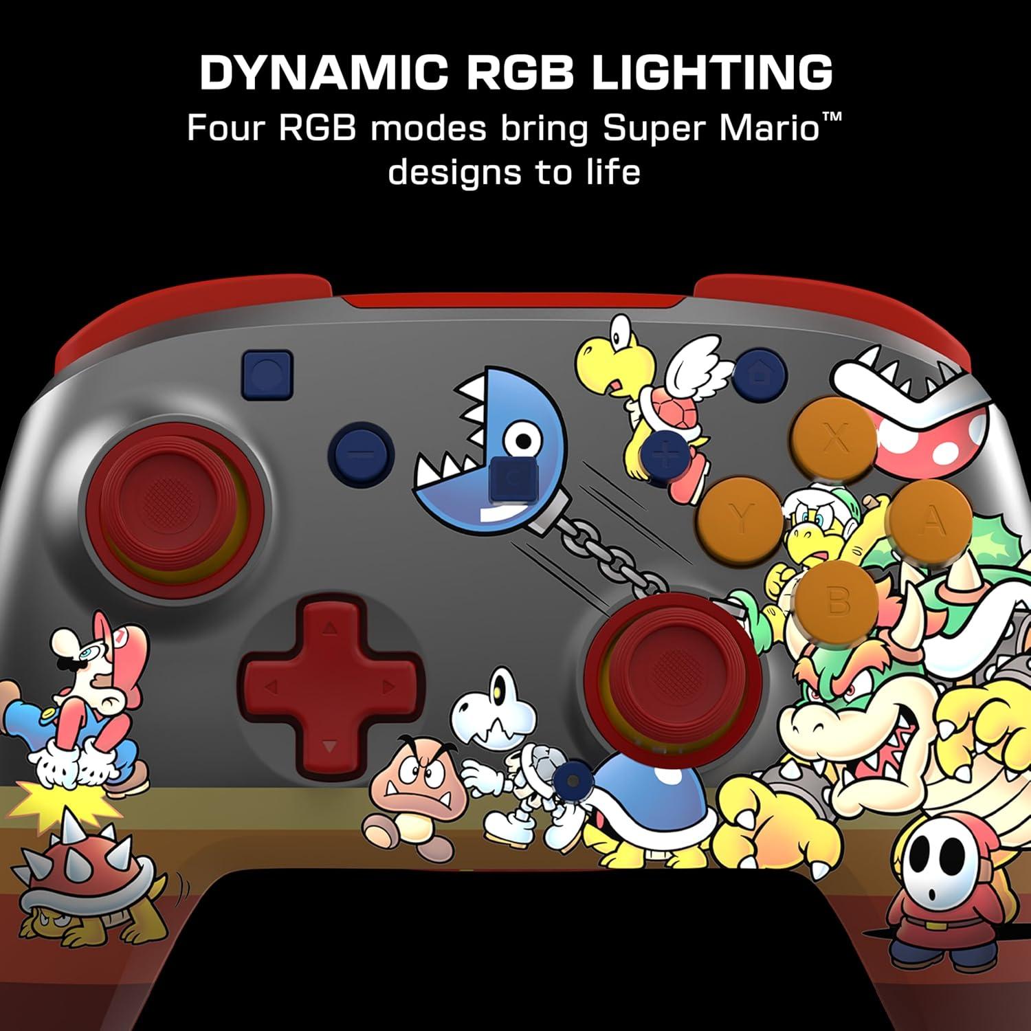imageTurtle Beach Rematch Wireless Controller Mario amp Luigi Officially Licensed for Nintendo Switch 2 Nintendo Switch TMR Thumbsticks Customizable RGB Rechargeable BatteryKoopa Troop Red