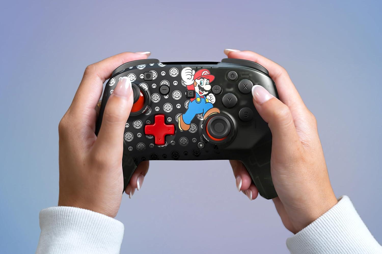 imageTurtle Beach Rematch Wireless Controller Mario amp Luigi Officially Licensed for Nintendo Switch 2 Nintendo Switch TMR Thumbsticks Customizable RGB Rechargeable BatterySuper Mario Jump