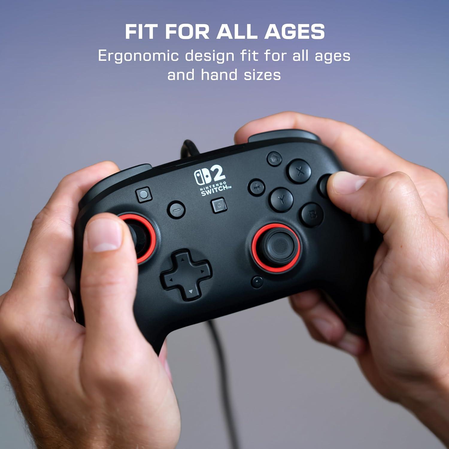 imageTurtle Beach Rematch Wireless Controller Mario amp Luigi Officially Licensed for Nintendo Switch 2 Nintendo Switch TMR Thumbsticks Customizable RGB Rechargeable BatteryBlack