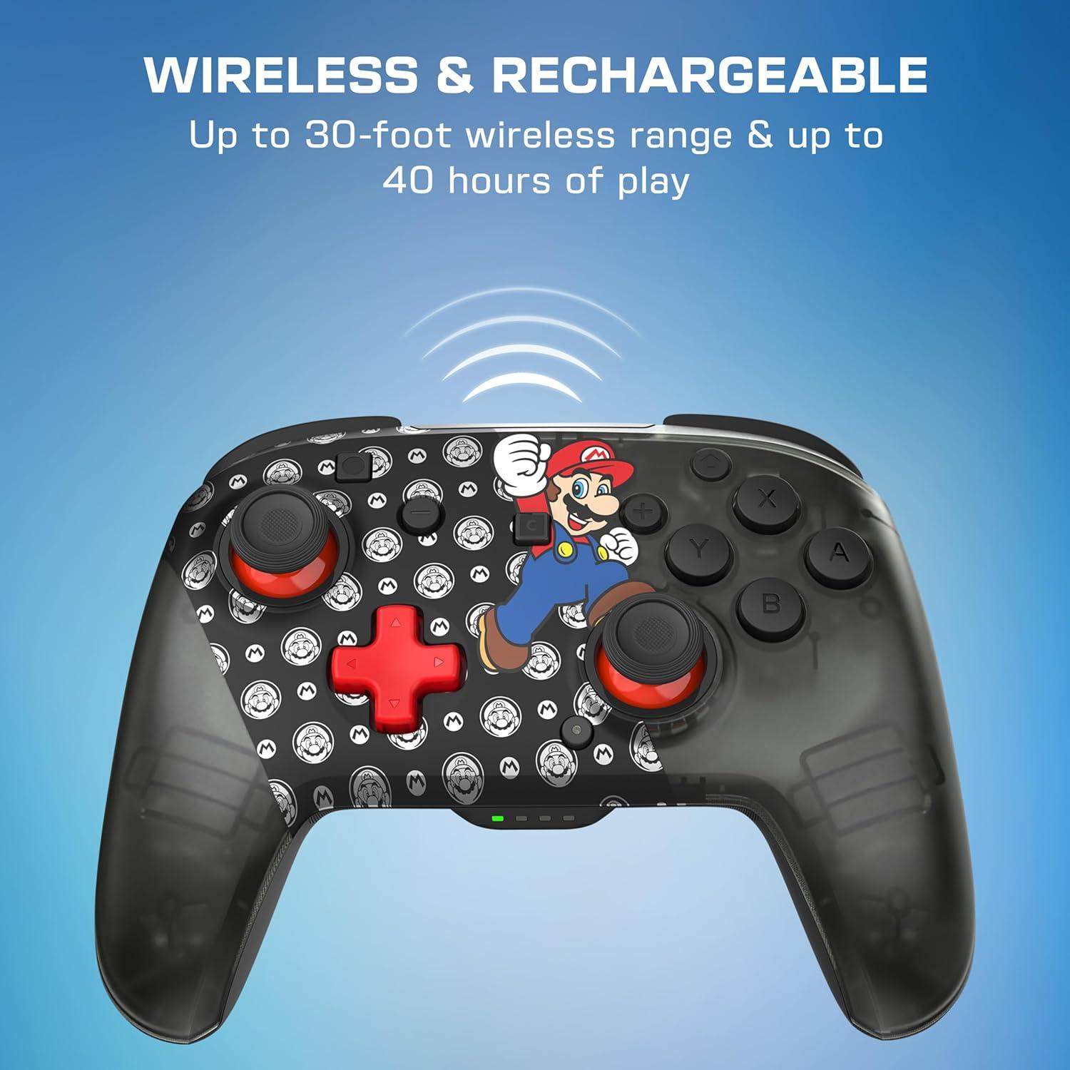 imageTurtle Beach Rematch Wireless Controller Mario amp Luigi Officially Licensed for Nintendo Switch 2 Nintendo Switch TMR Thumbsticks Customizable RGB Rechargeable BatterySuper Mario Jump