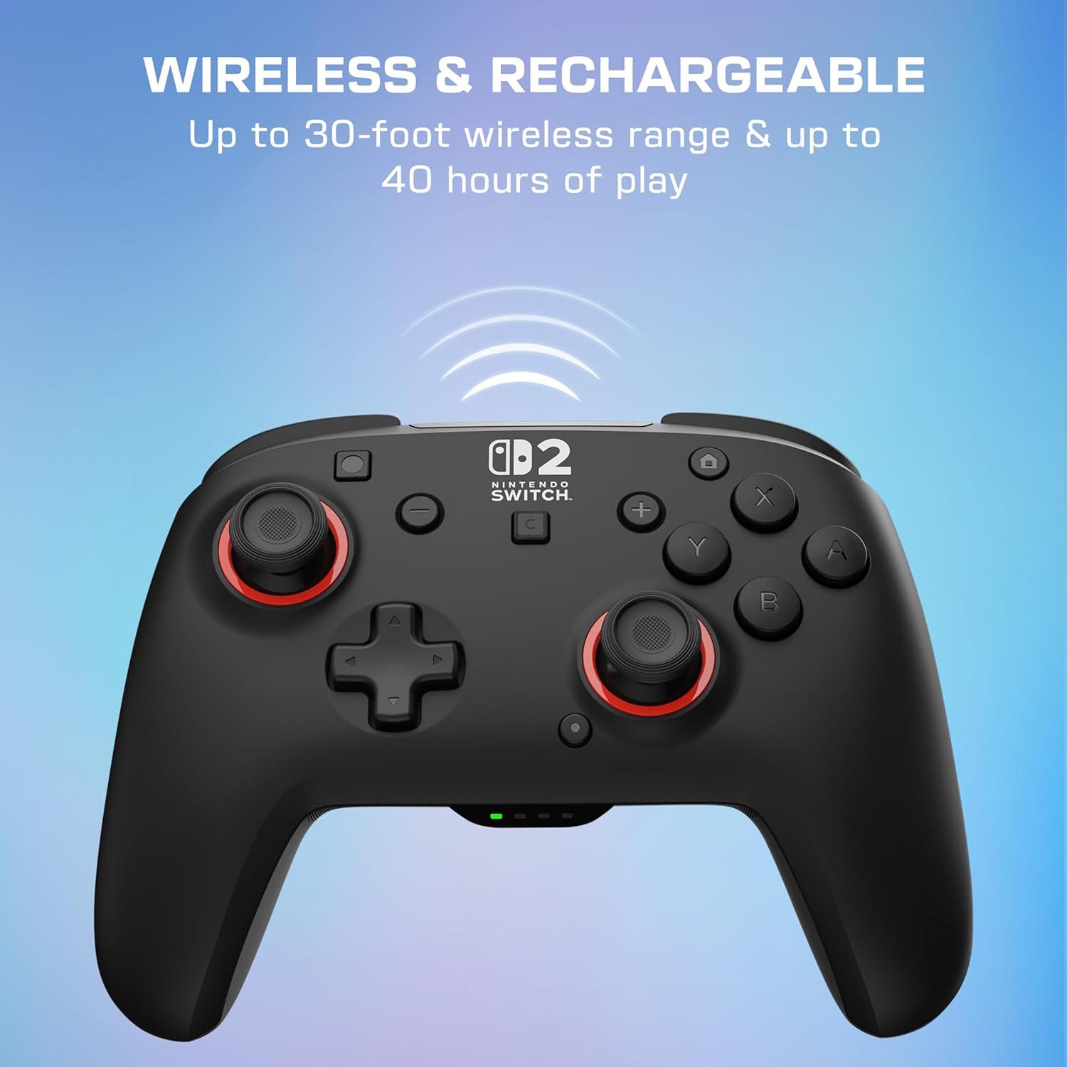 imageTurtle Beach Rematch Wireless Controller Mario amp Luigi Officially Licensed for Nintendo Switch 2 Nintendo Switch TMR Thumbsticks Customizable RGB Rechargeable BatteryBlack