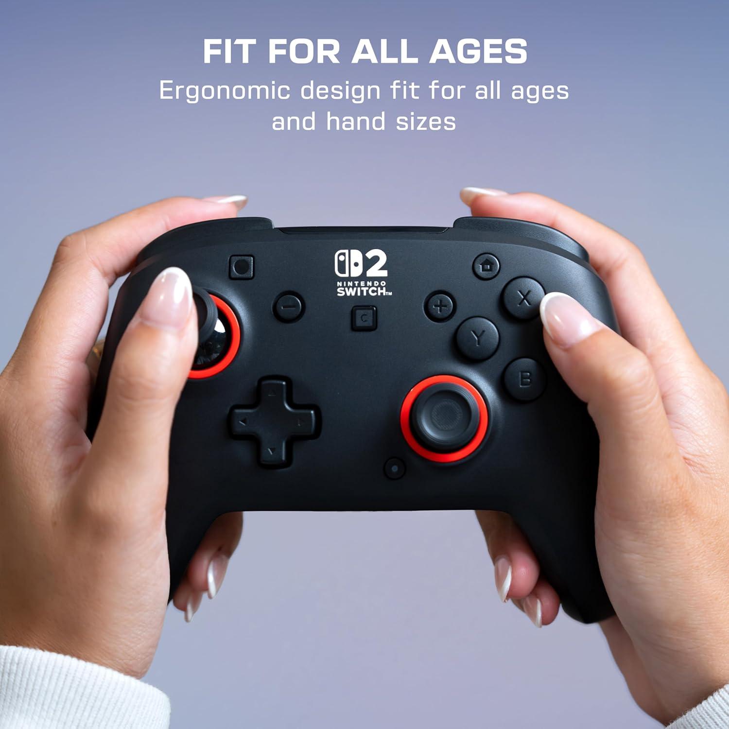 imageTurtle Beach Rematch Wireless Controller Mario amp Luigi Officially Licensed for Nintendo Switch 2 Nintendo Switch TMR Thumbsticks Customizable RGB Rechargeable BatteryBlack