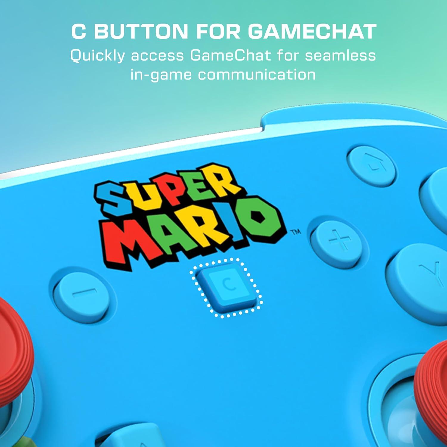 imageTurtle Beach Rematch Wireless Controller Mario amp Luigi Officially Licensed for Nintendo Switch 2 Nintendo Switch TMR Thumbsticks Customizable RGB Rechargeable BatteryMario Luigi Blue