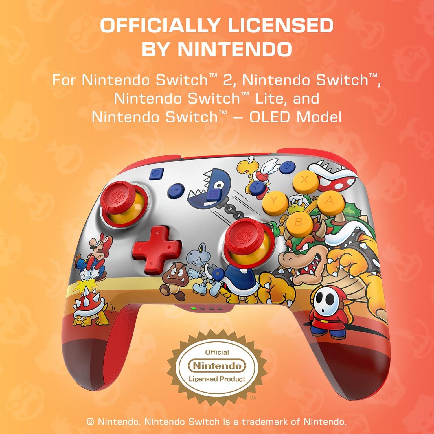 imageTurtle Beach Rematch Wireless Controller Mario amp Luigi Officially Licensed for Nintendo Switch 2 Nintendo Switch TMR Thumbsticks Customizable RGB Rechargeable BatteryKoopa Troop Red